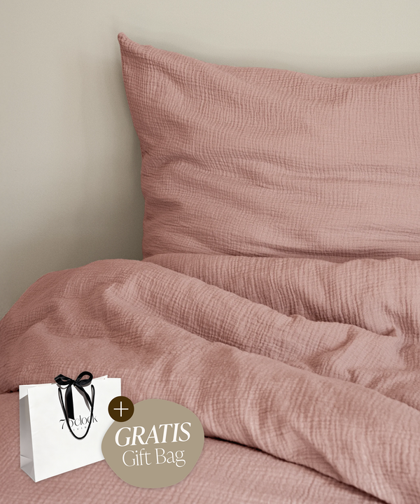 Pink Muslin Single Duvet Cover | Haven