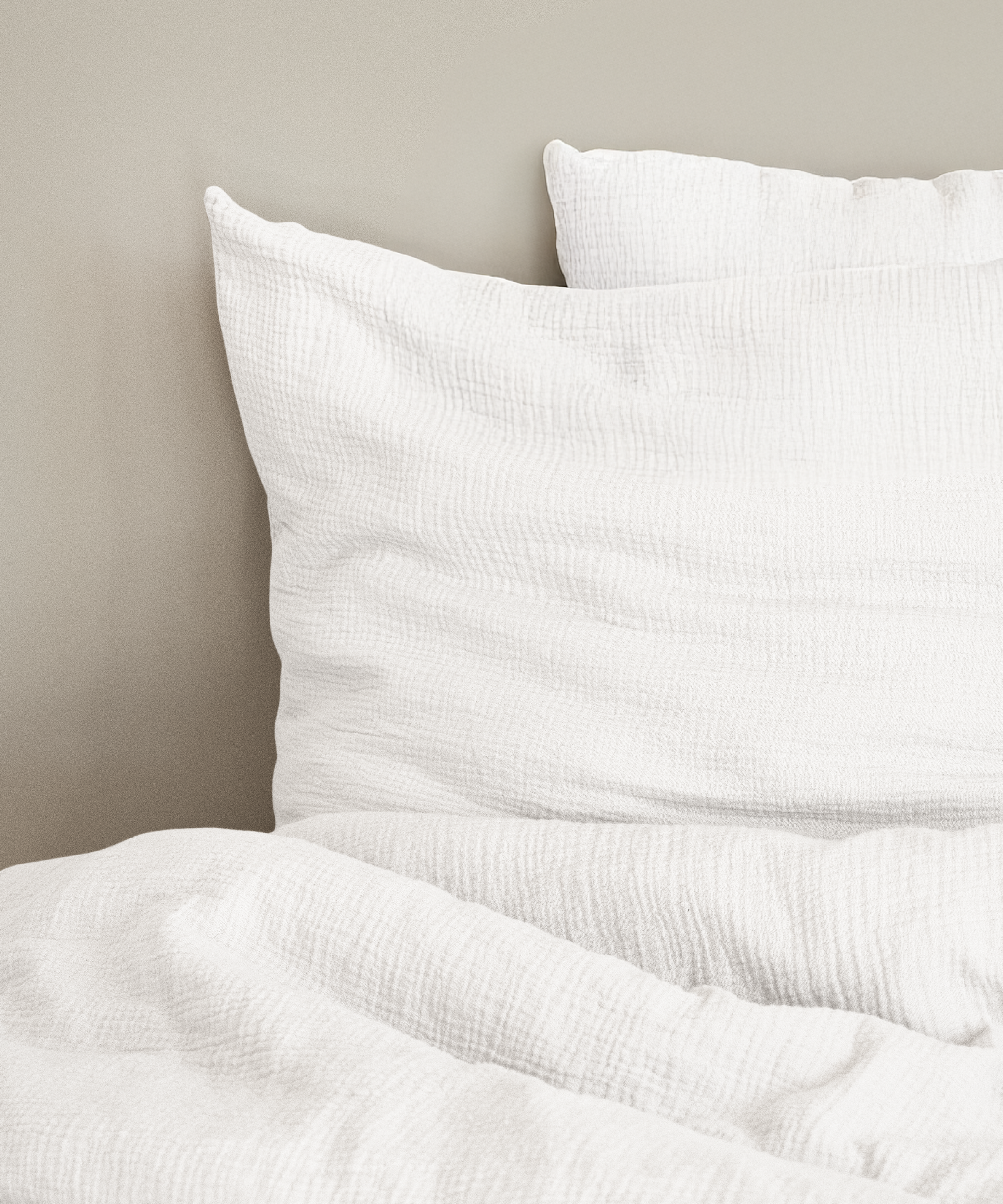 White muslin double bed linen | Haven