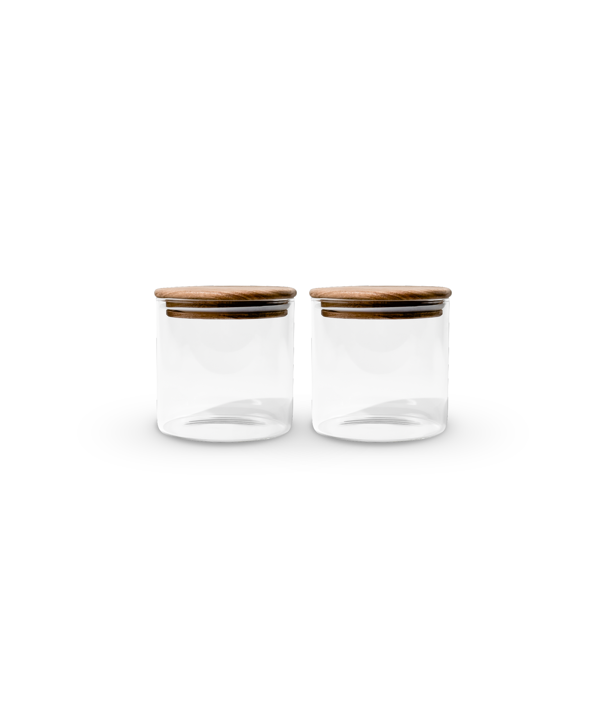 Small storage jar with acacia wood lid 600ml | Caya