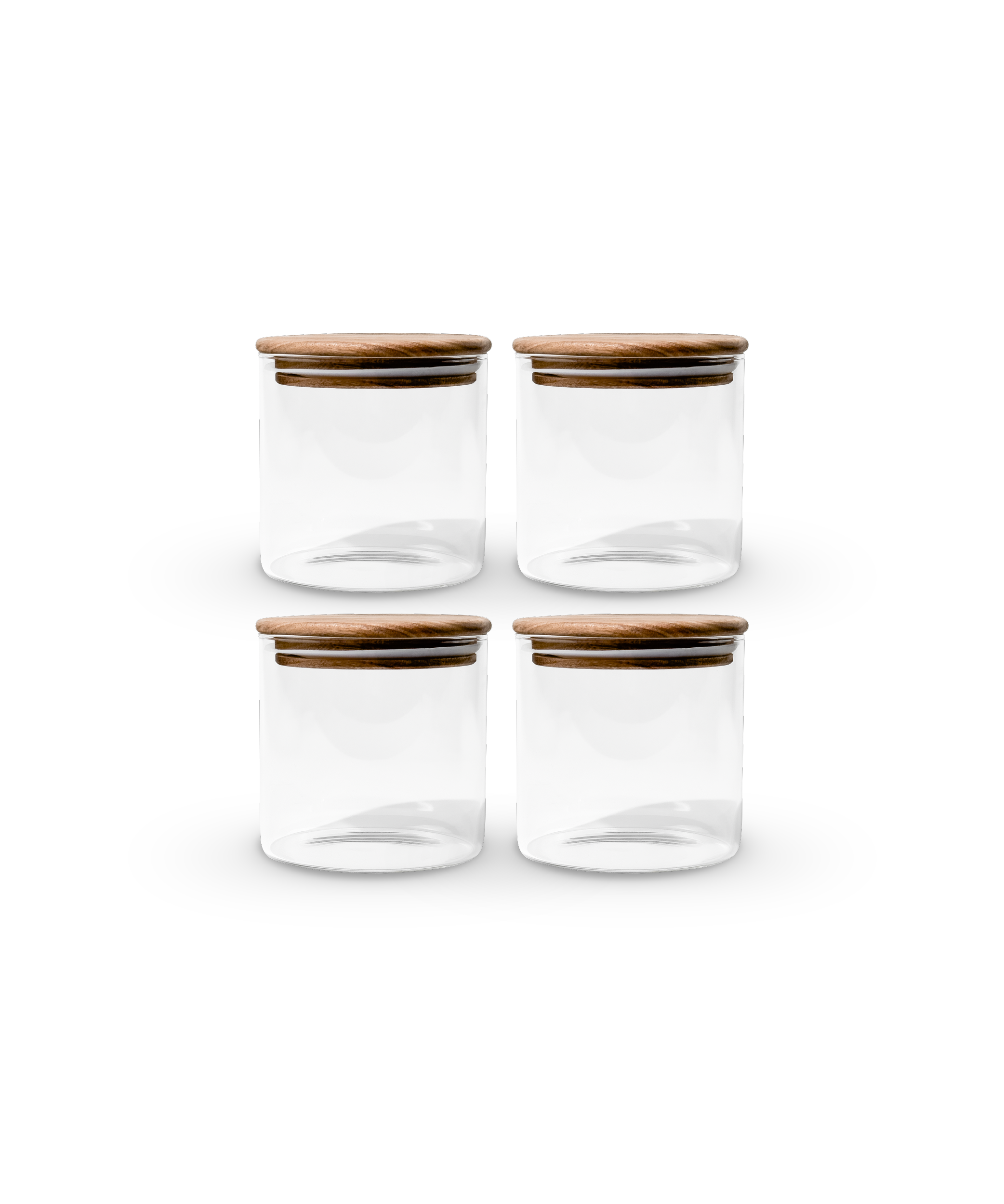 Small storage jar with acacia wood lid 600ml | Caya