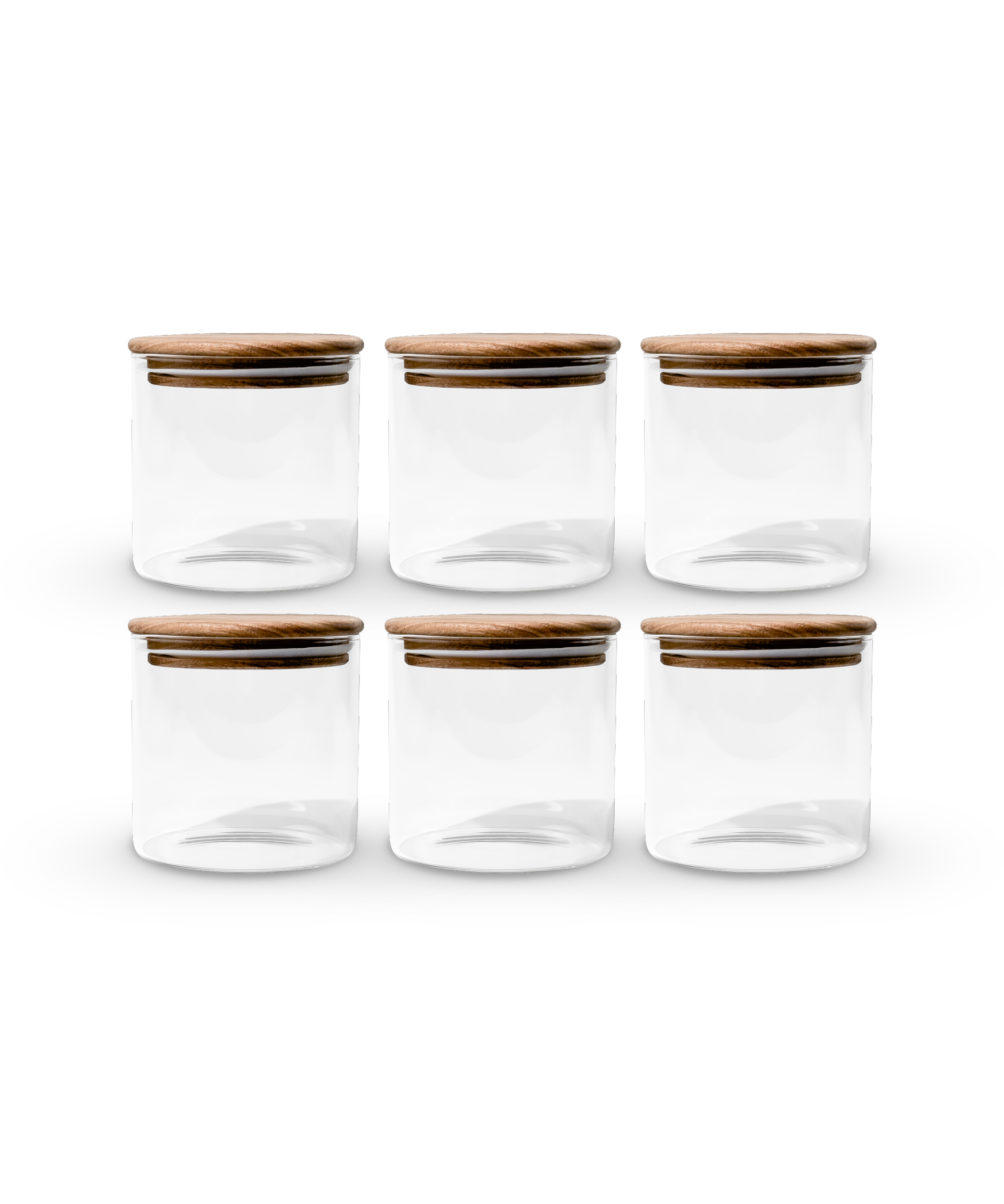 Small storage jar with acacia wood lid 600ml | Caya