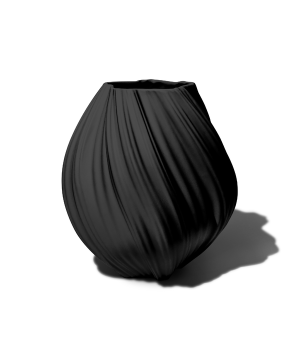 Large ceramic vase in black | Flora