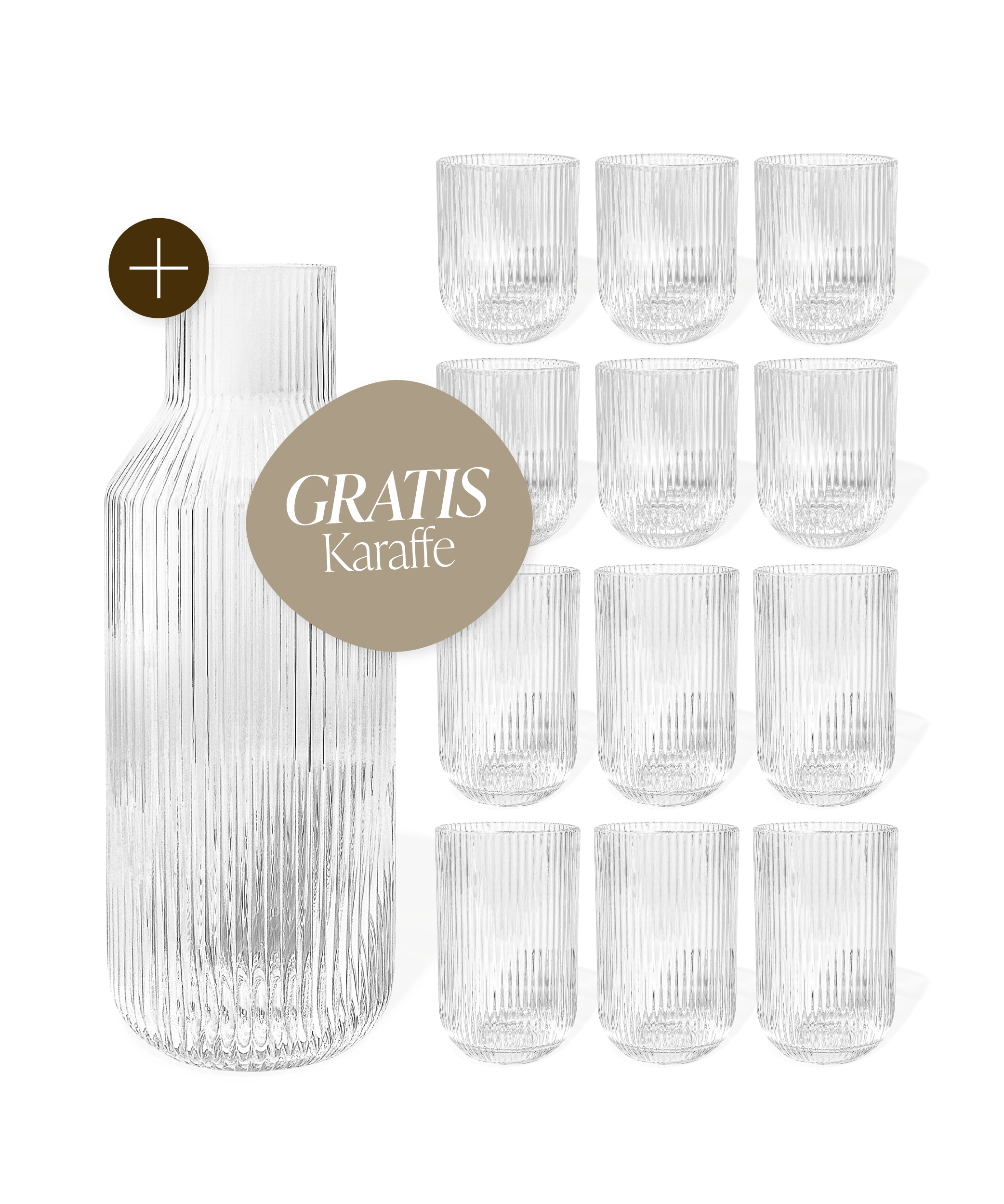 Set of 12 glasses + FREE carafe | Paris