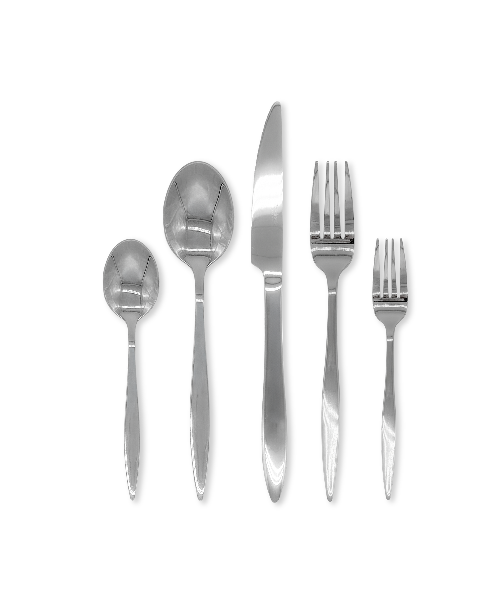 Cutlery set silver, high-gloss polished | Tava