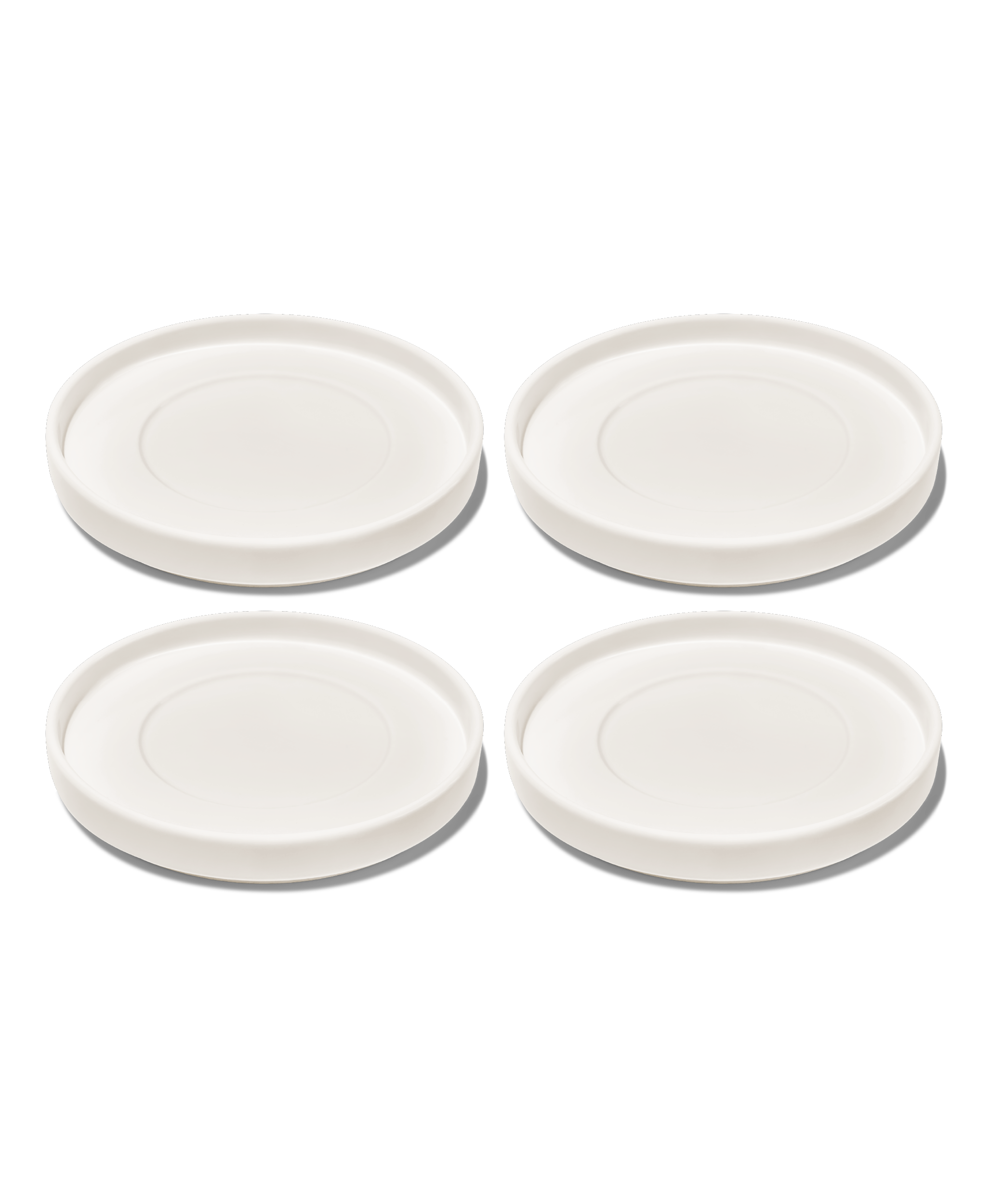Saucer in cream white glossy | Nia