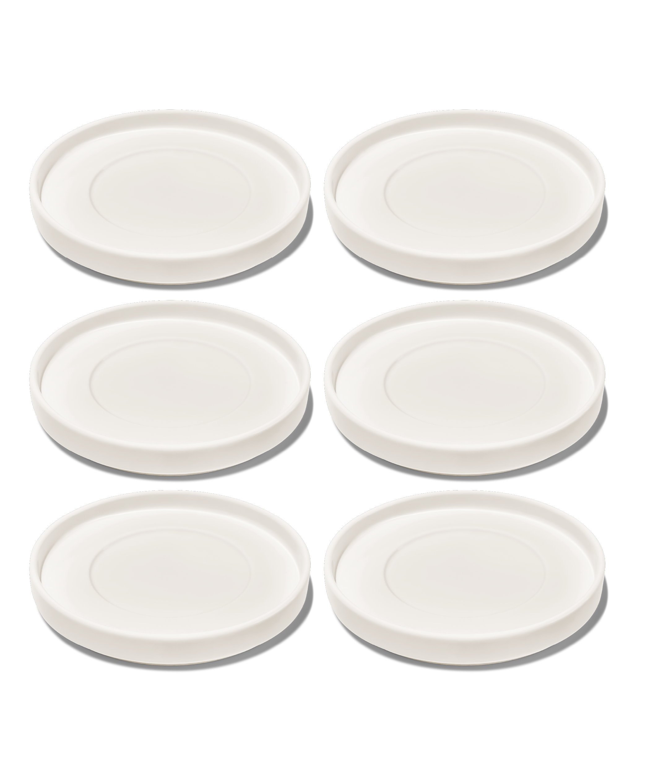 Saucer in cream white glossy | Nia