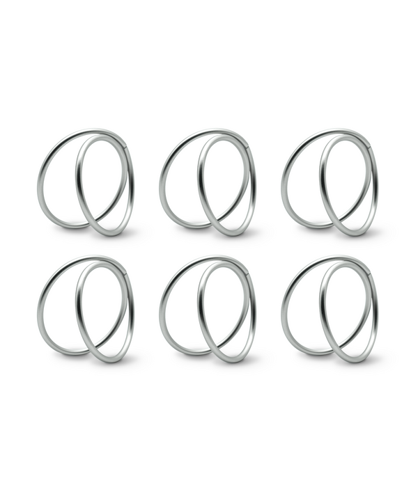 Napkin rings silver set of 6 | Rina