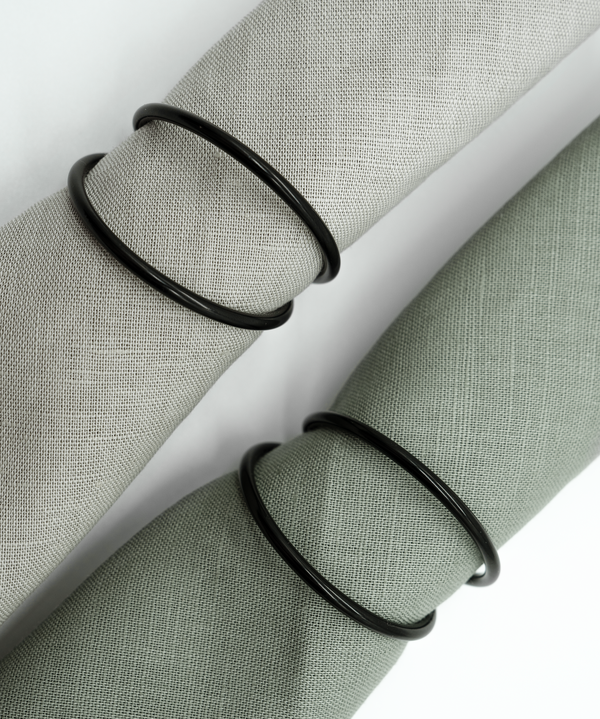 Napkin rings black set of 6 | Rina