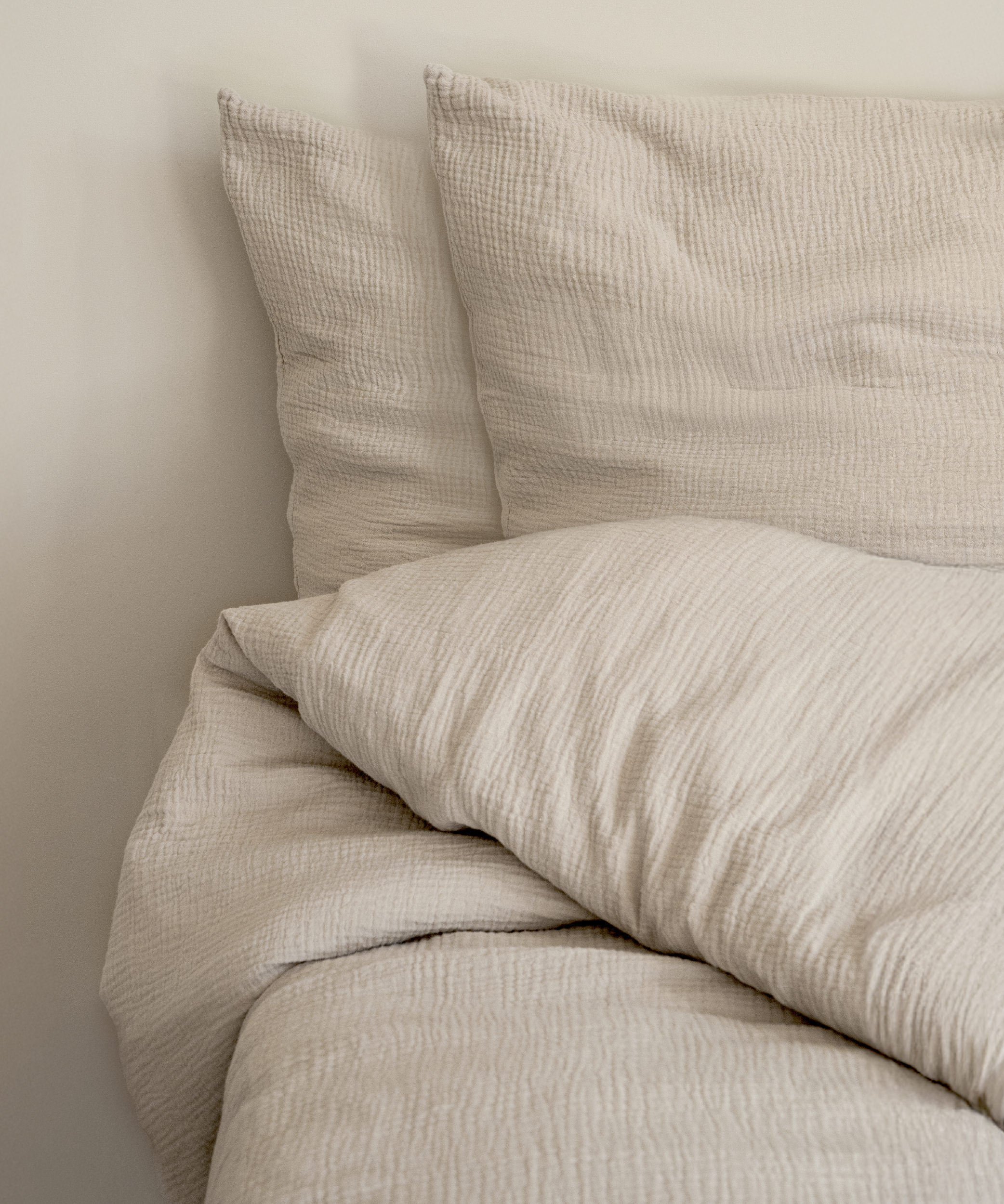 Beige Muslin Double Duvet Cover | Haven