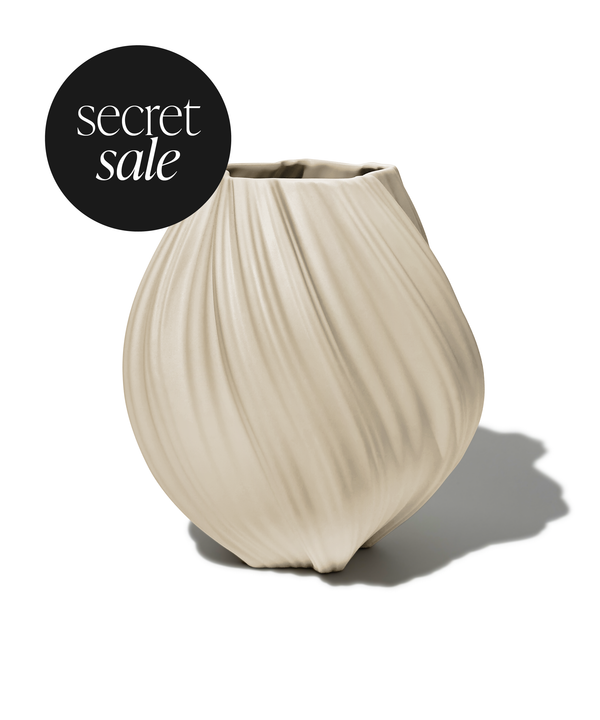 Large ceramic vase in beige | Flora