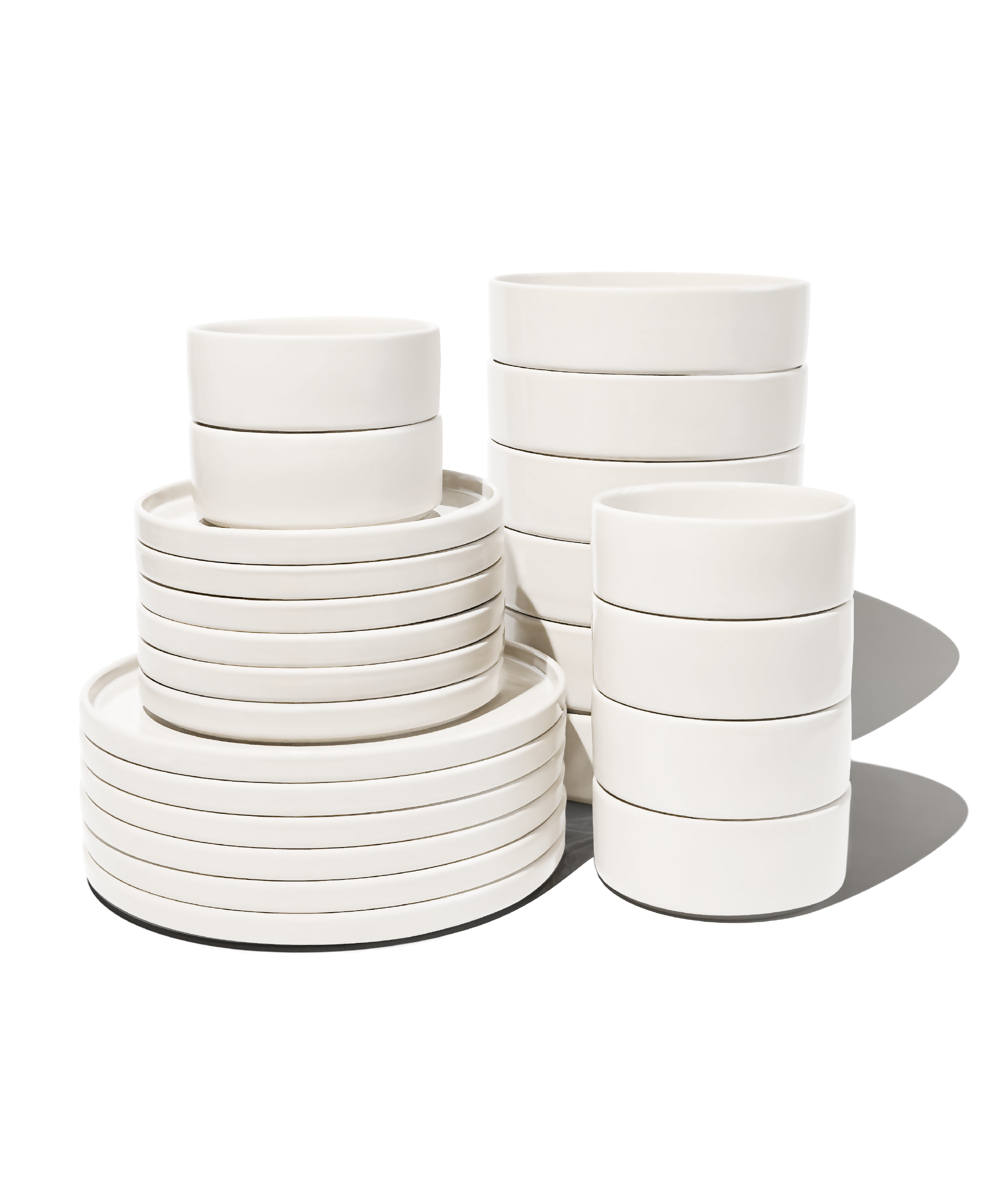 Crockery set matt cream white | Nia
