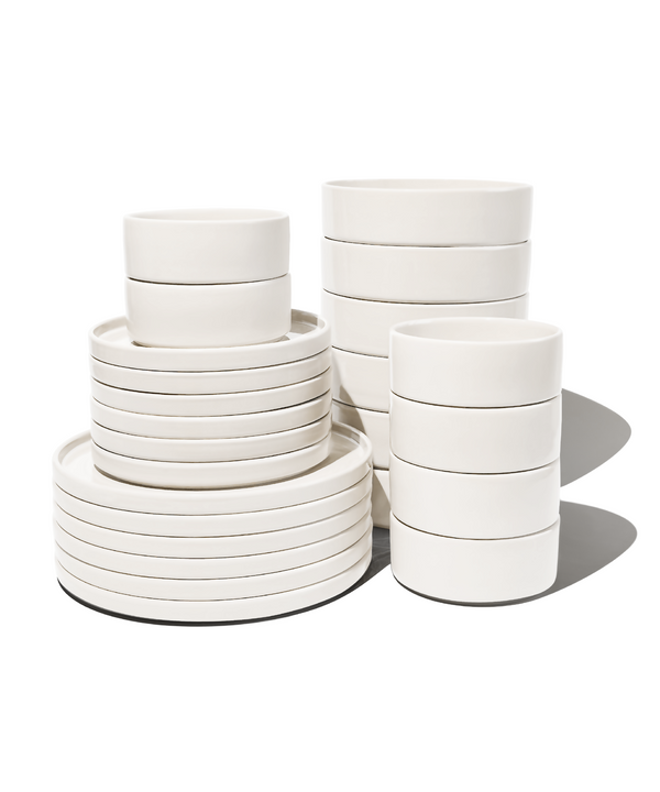 Crockery set matt cream white | Nia