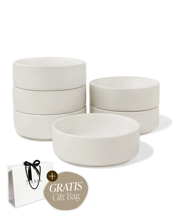 Small dip bowls in cream white matte | Nia