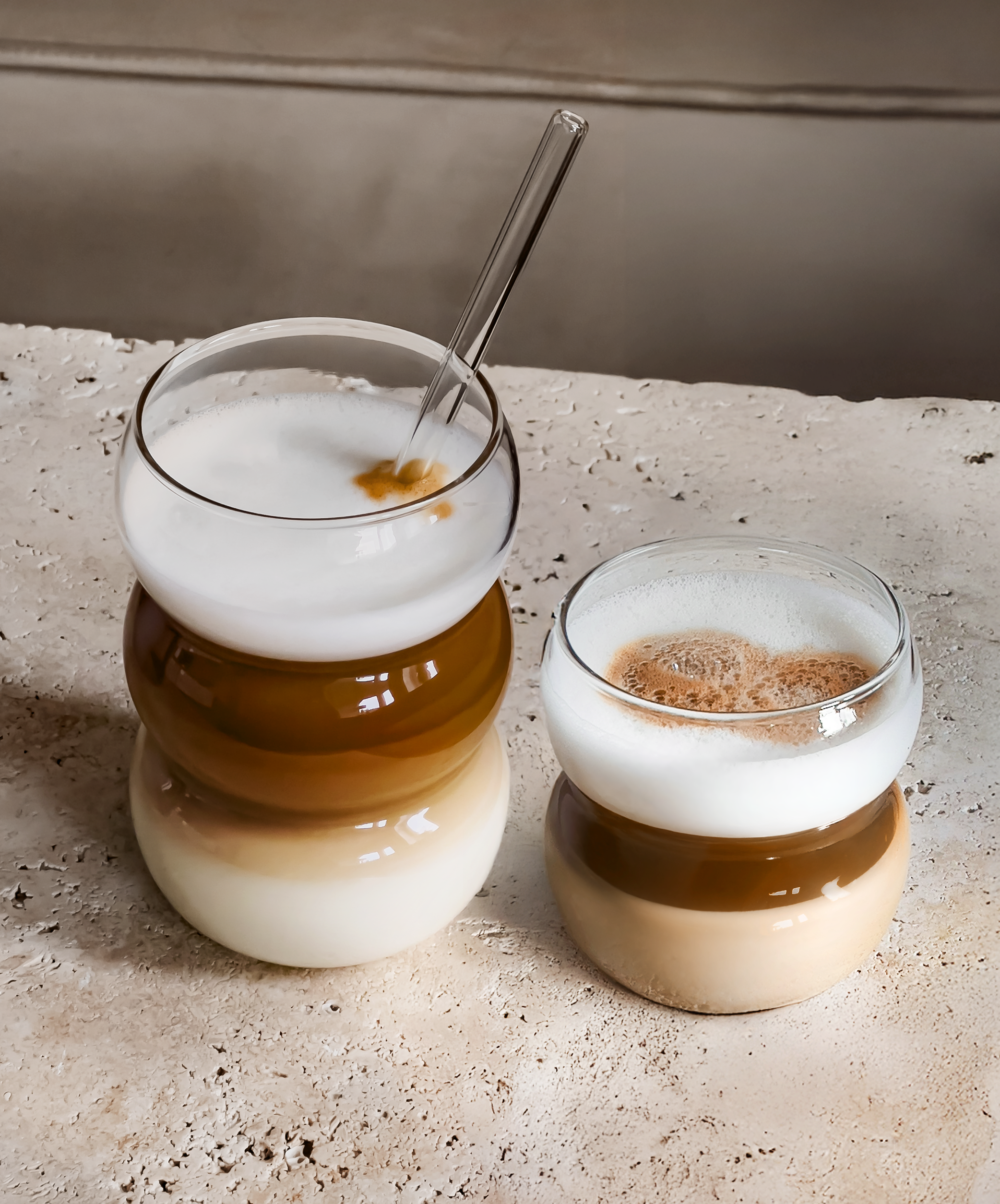Glass set in bubble design (350ml, 550ml) | Rio