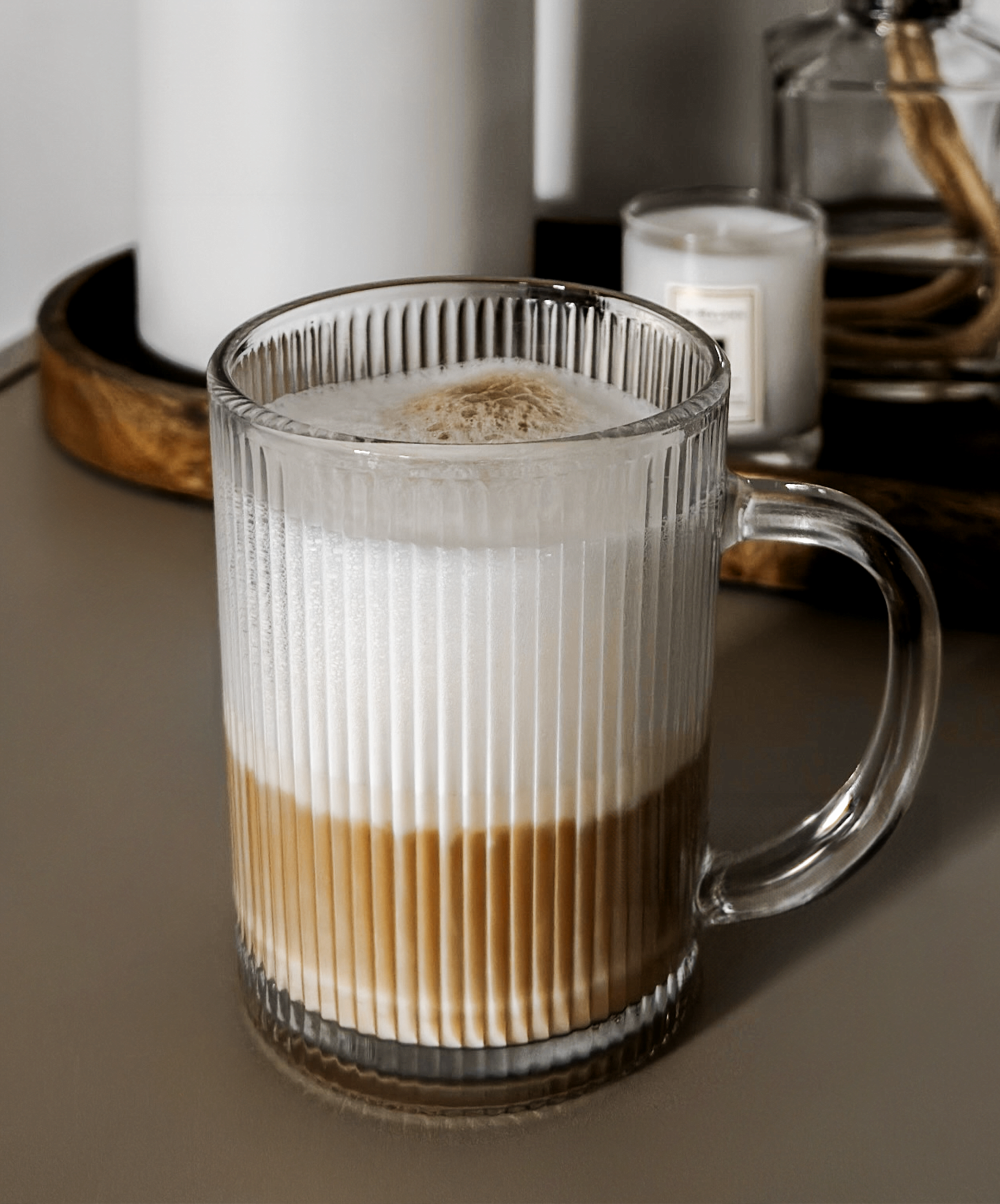 Fluted glass cup (300ml) | Paris