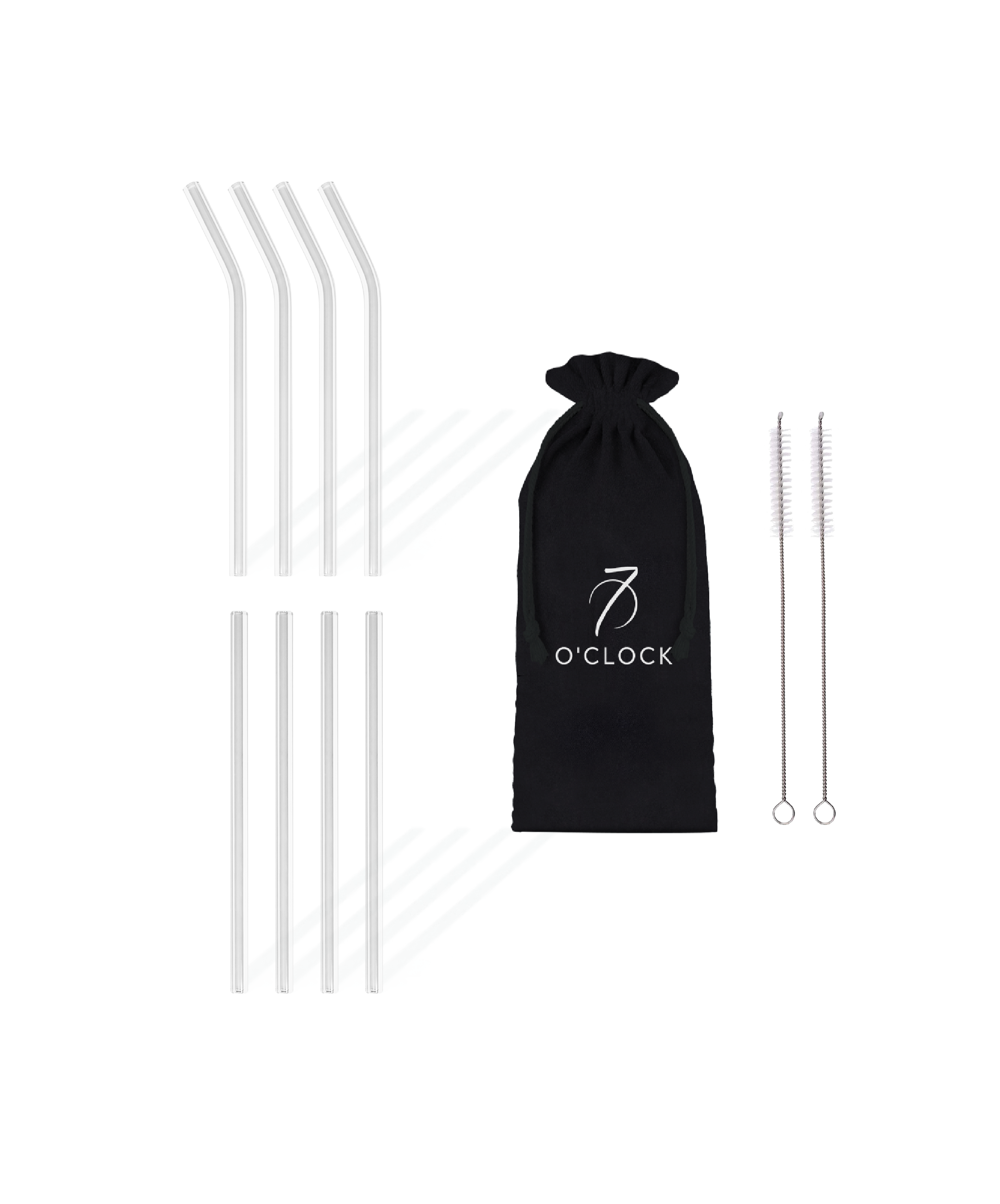 Short glass straws set of 8 | Aris