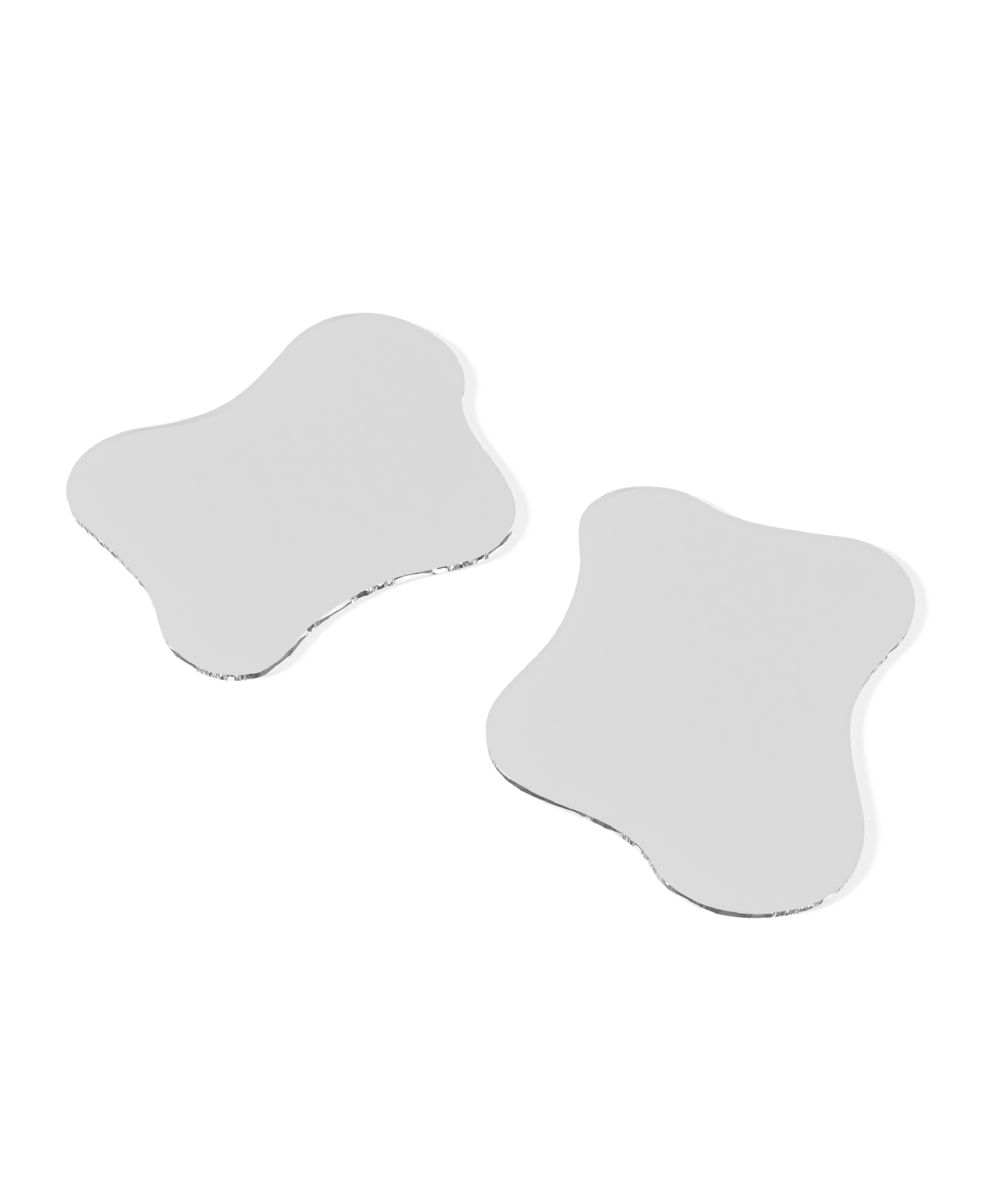 Transparent acrylic coasters in organic design | Holly