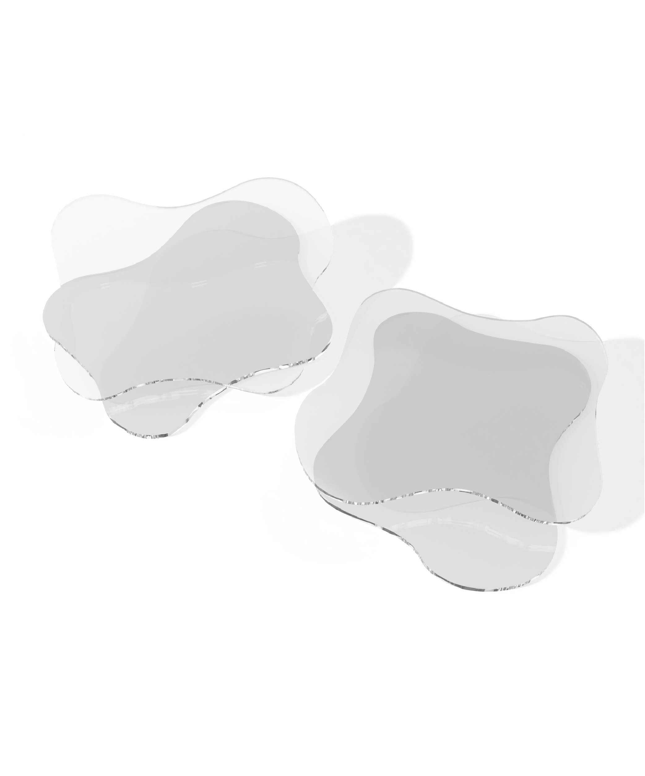 Transparent acrylic coasters in organic design | Holly