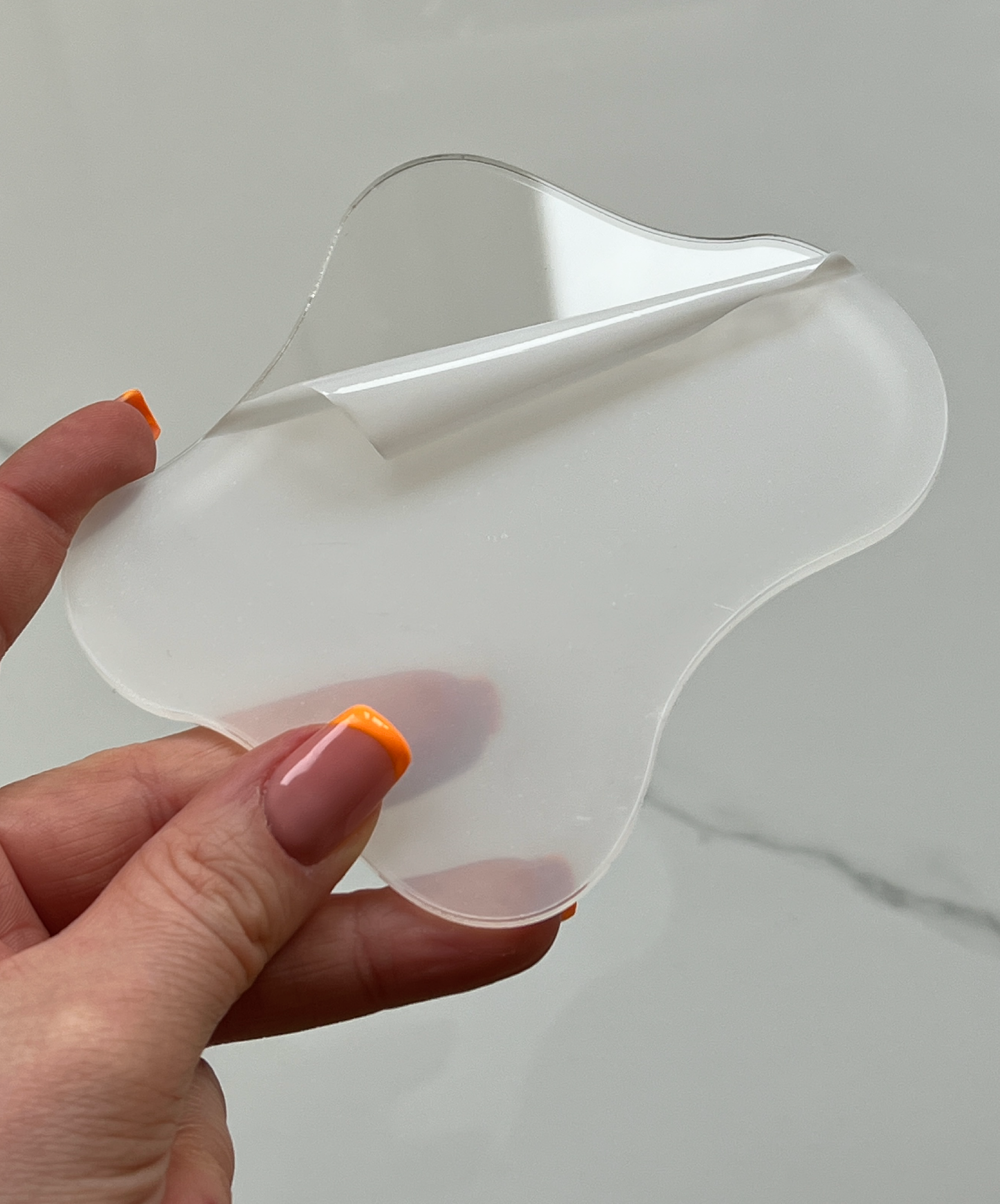 Transparent acrylic coasters in organic design | Holly
