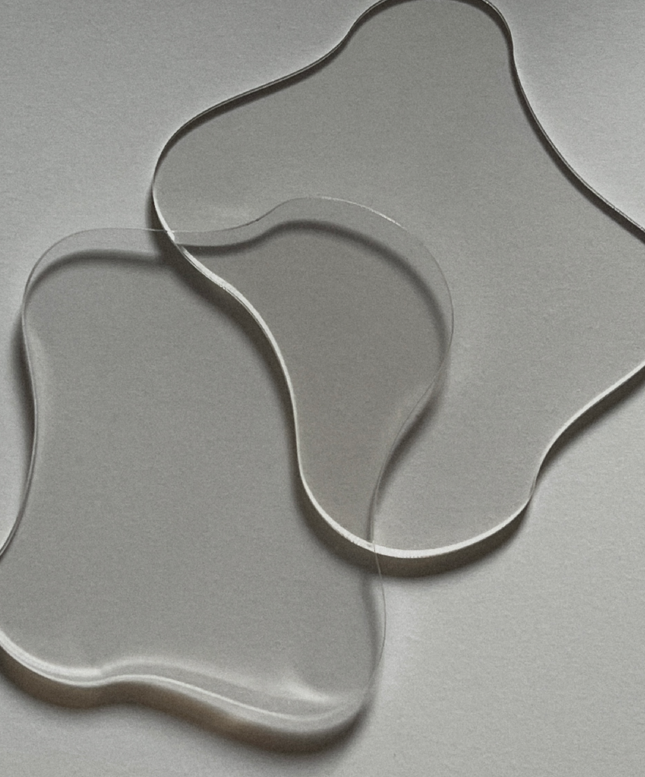 Transparent acrylic coasters in organic design | Holly