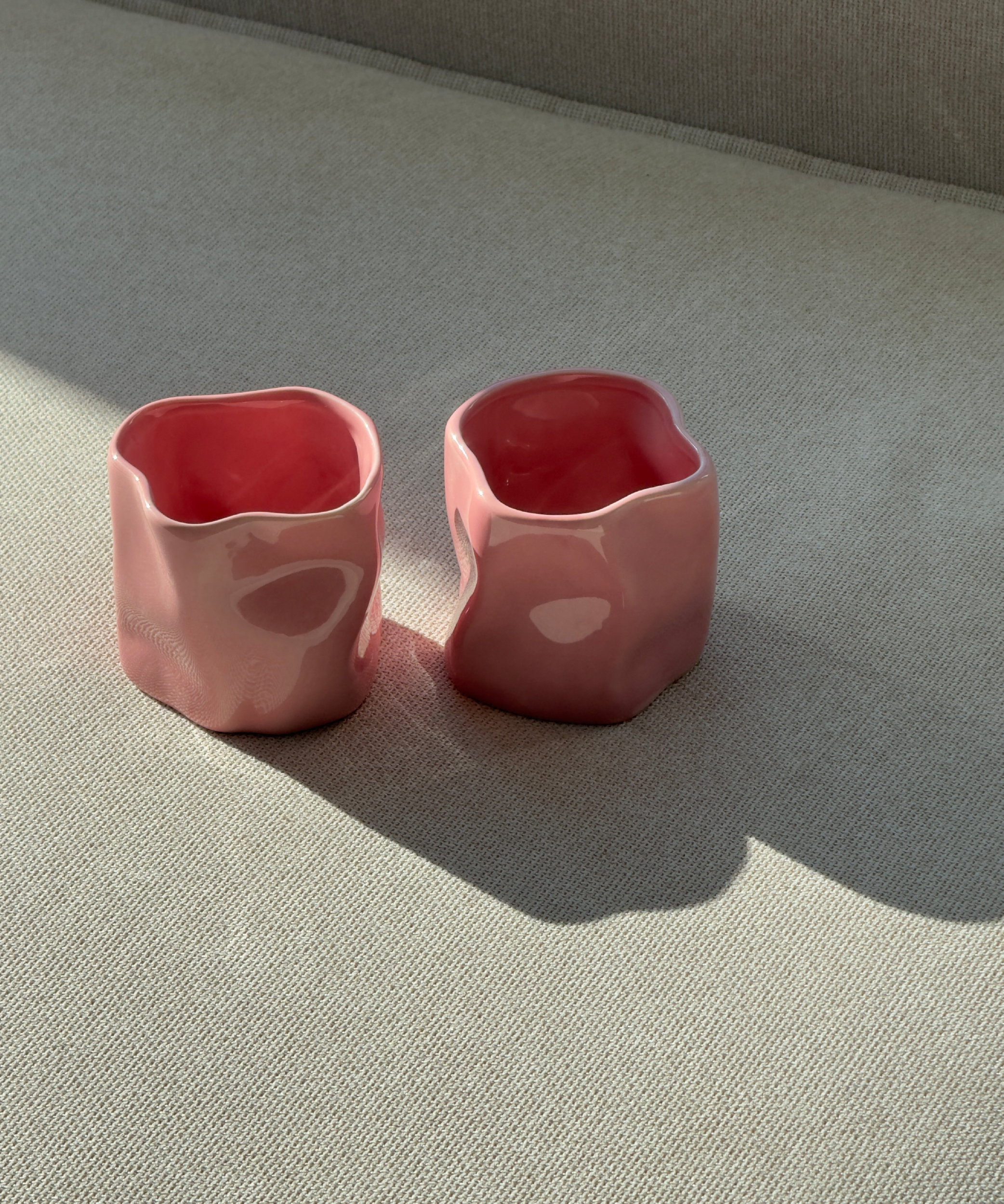 Organic ceramic mug 350ml in pink | Alaska