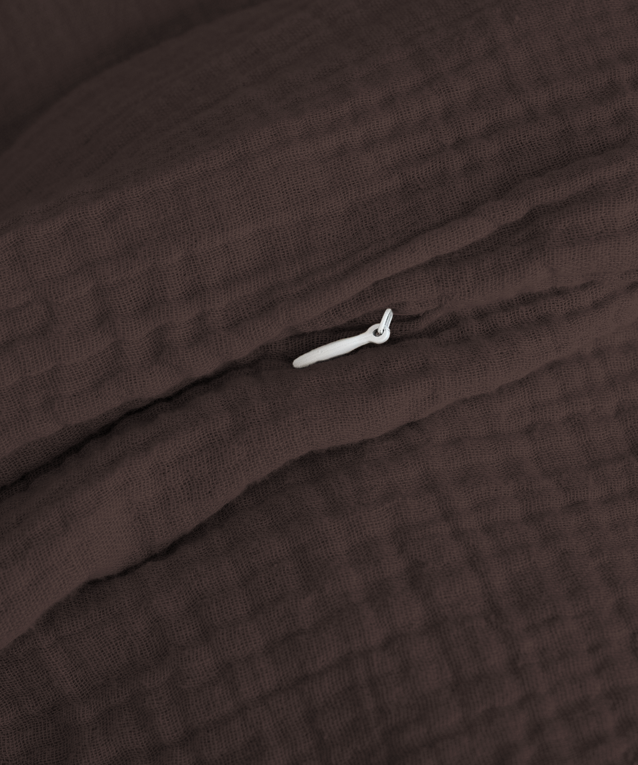 Dark brown muslin single bed linen | Haven