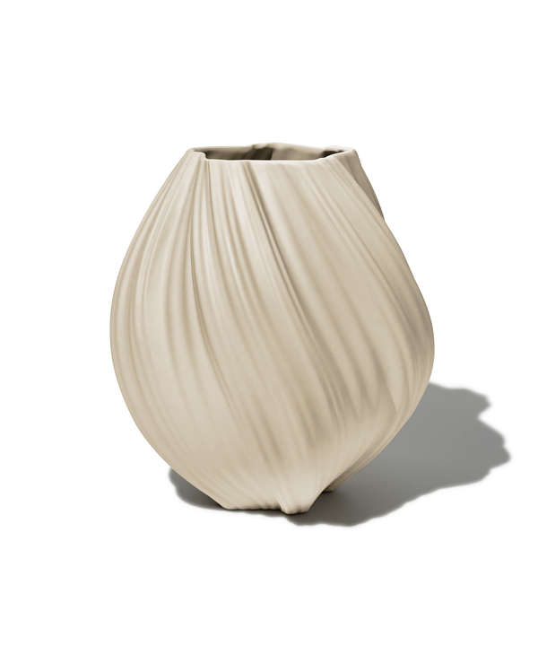 Large ceramic vase in beige | Flora