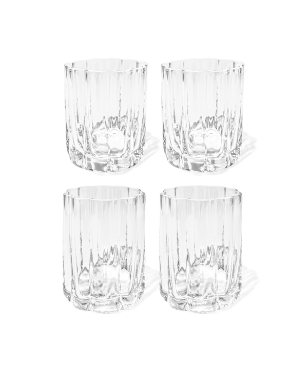 Set of small and large glasses in floral design | Florence