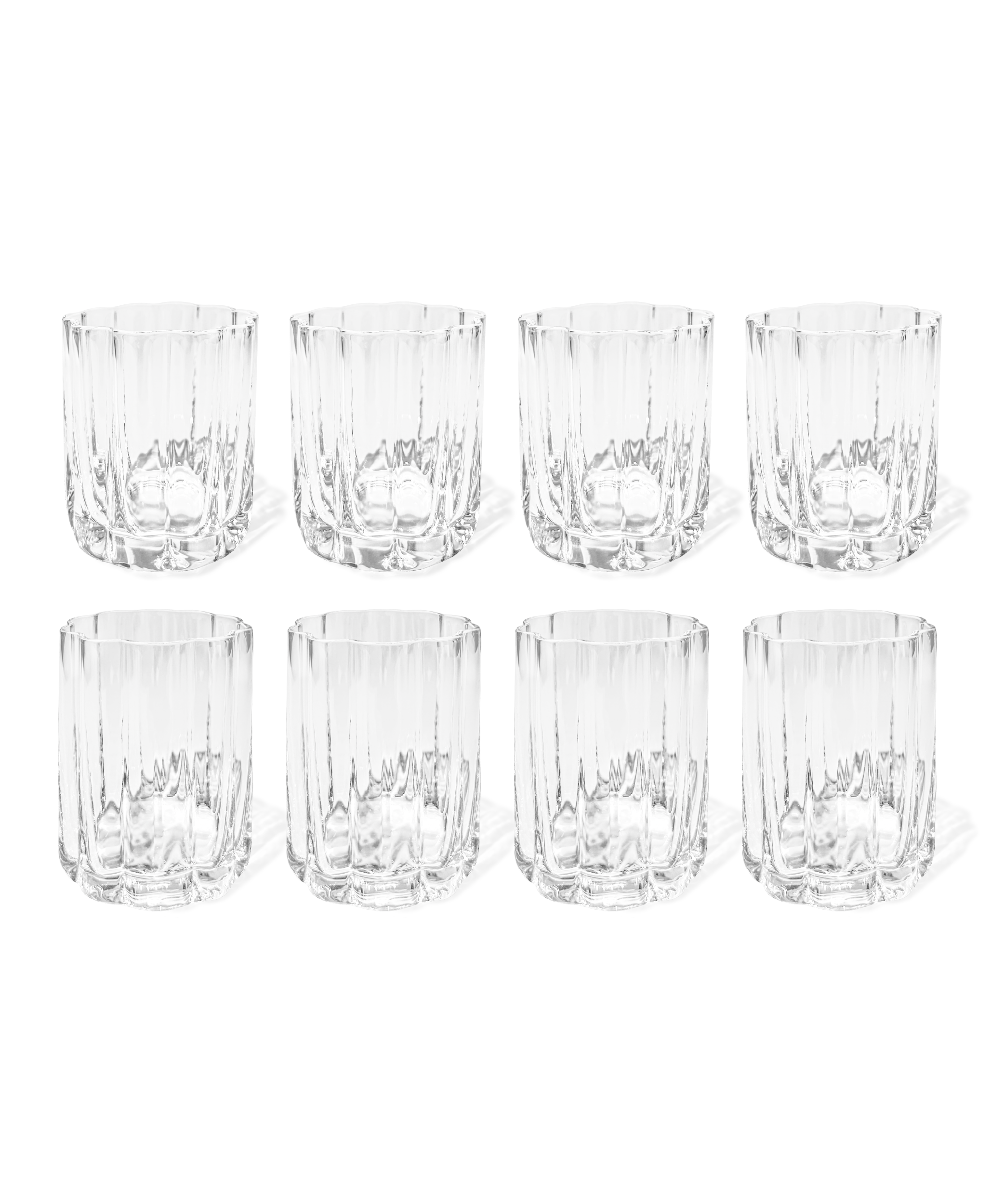 Set of small and large glasses in floral design | Florence