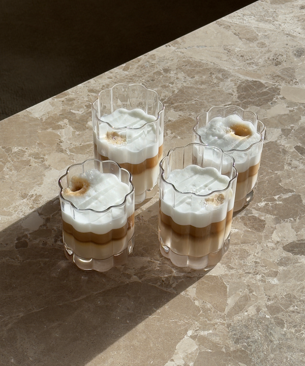 Set of small and large glasses in floral design | Florence