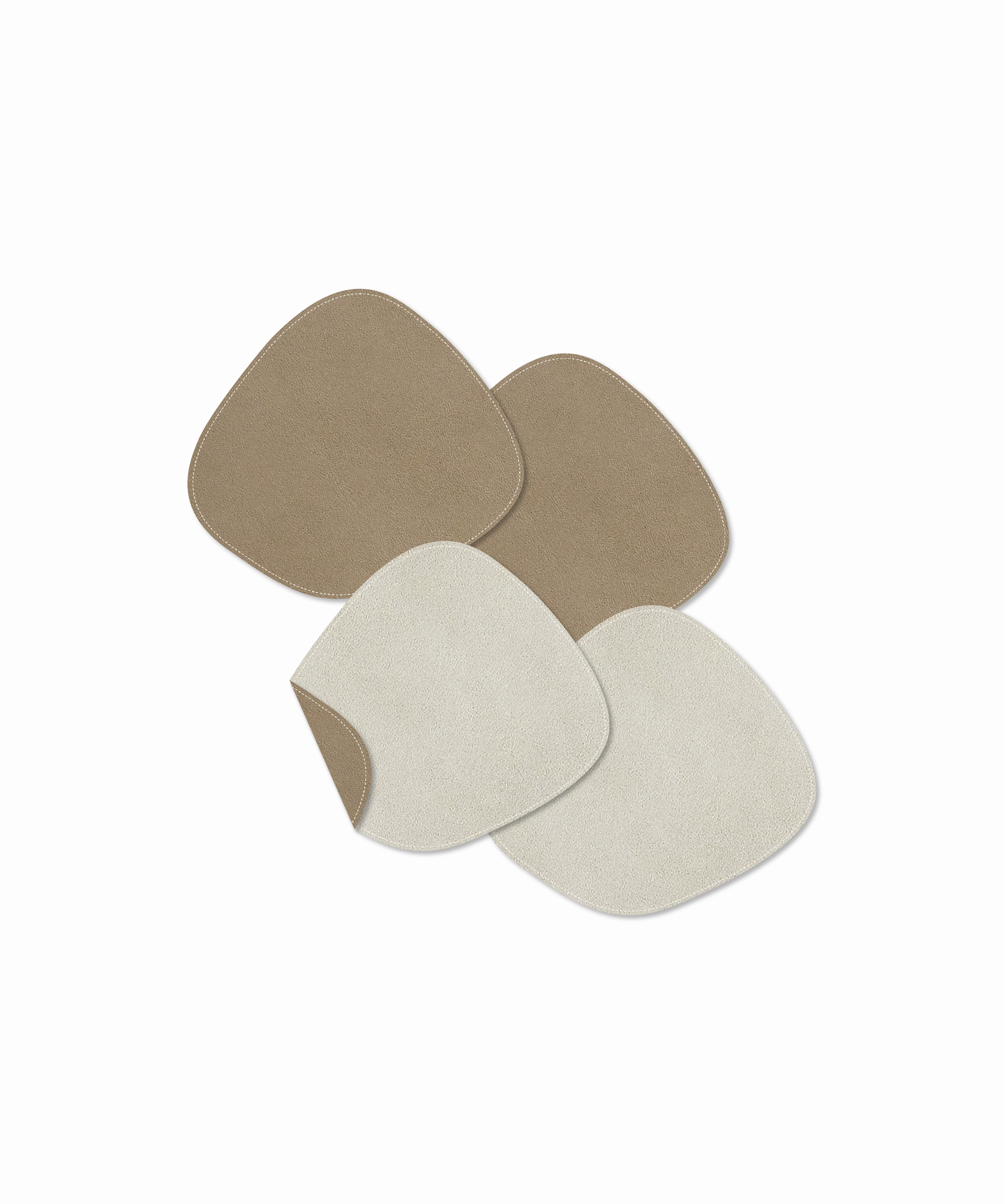 Glass coaster taupe/cream | jade
