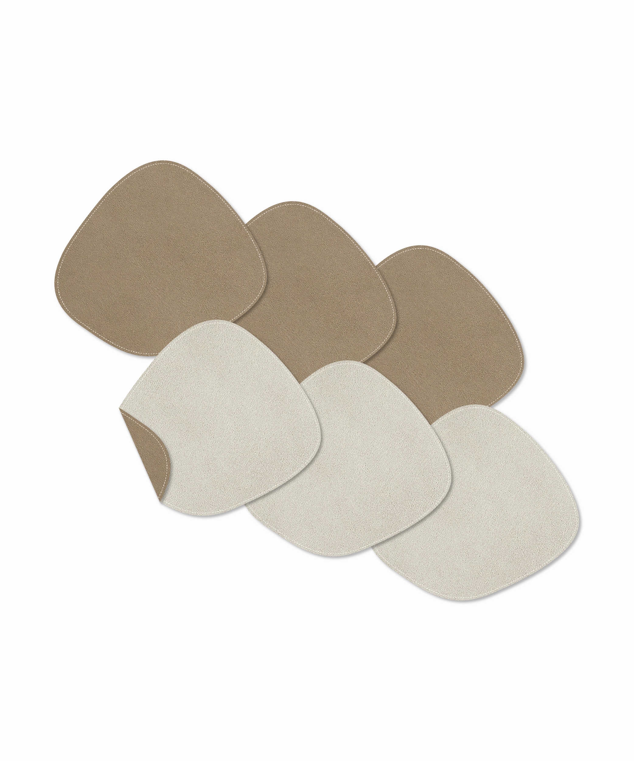 Glass coaster taupe/cream | jade
