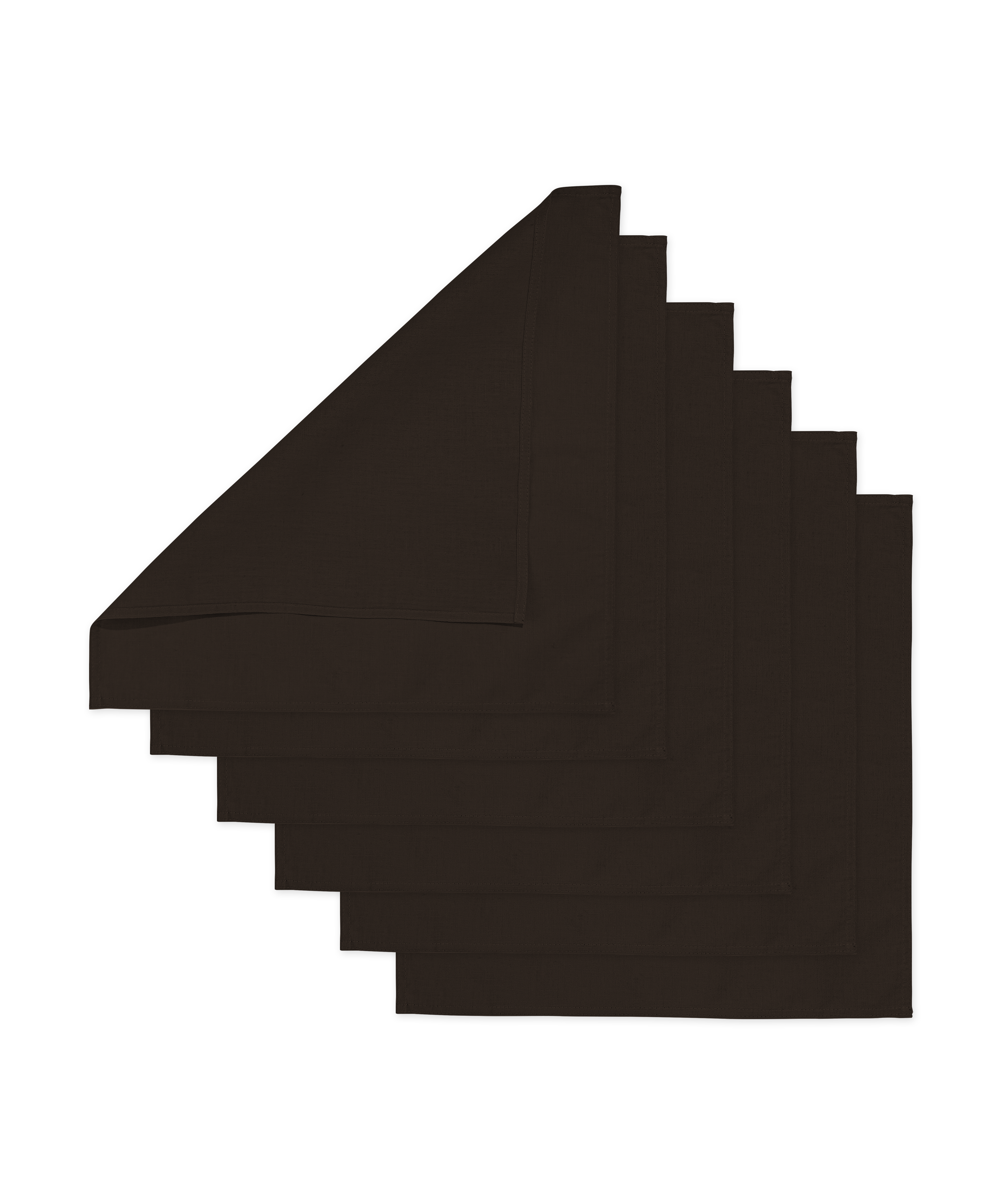 Dark brown napkins set of 6 | Kyla