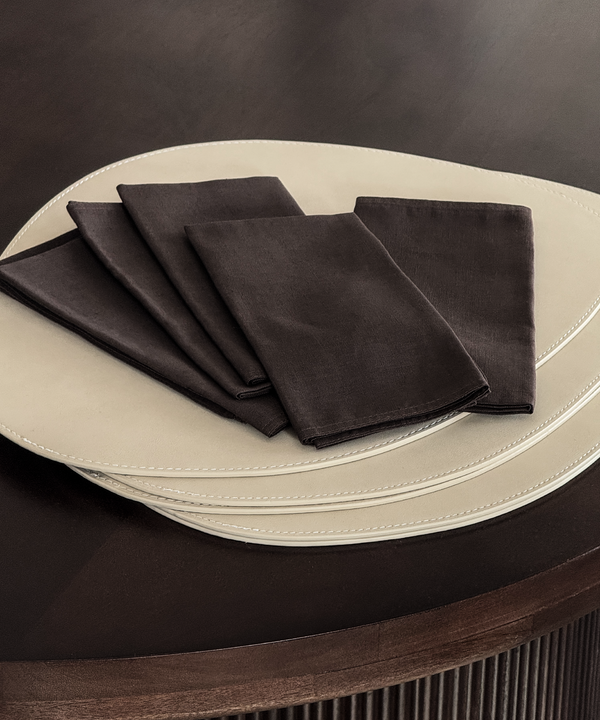 Dark brown napkins set of 6 | Kyla