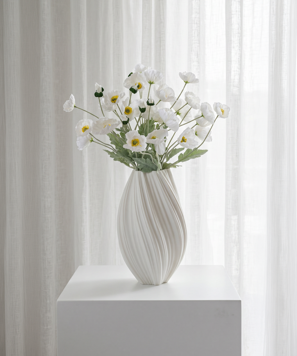 Mohnblüten 8er Bouquet in Weiß | Bloom