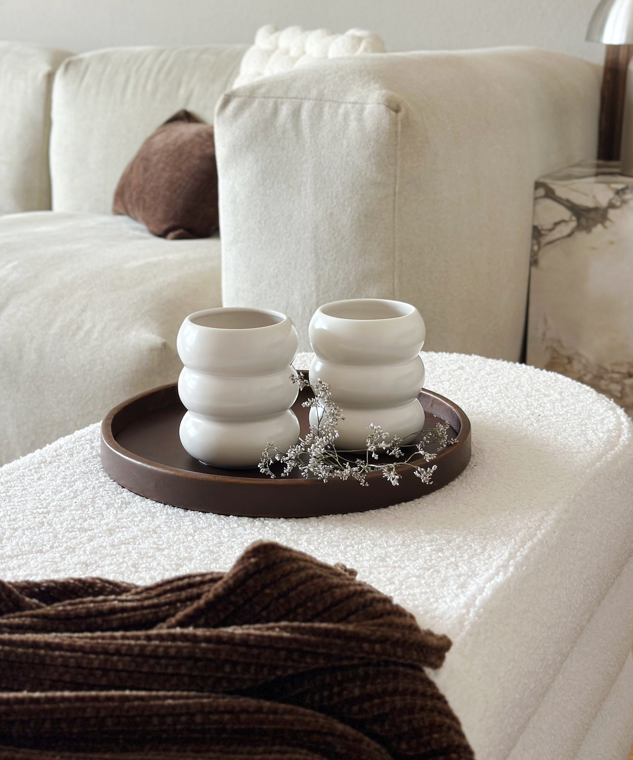 Wave-shaped ceramic mug white (400ml) | Mya