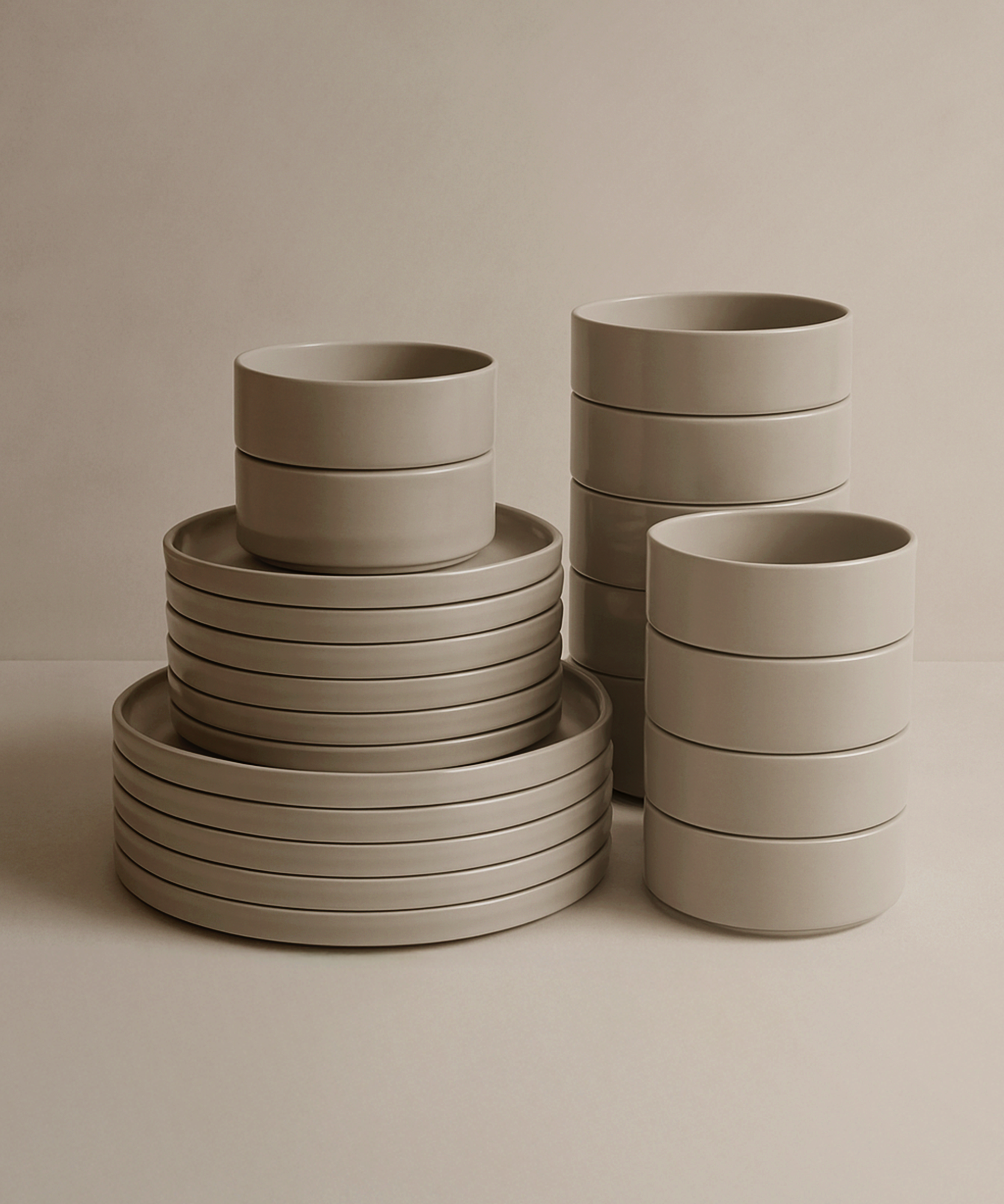 Taupe tableware set | Nia