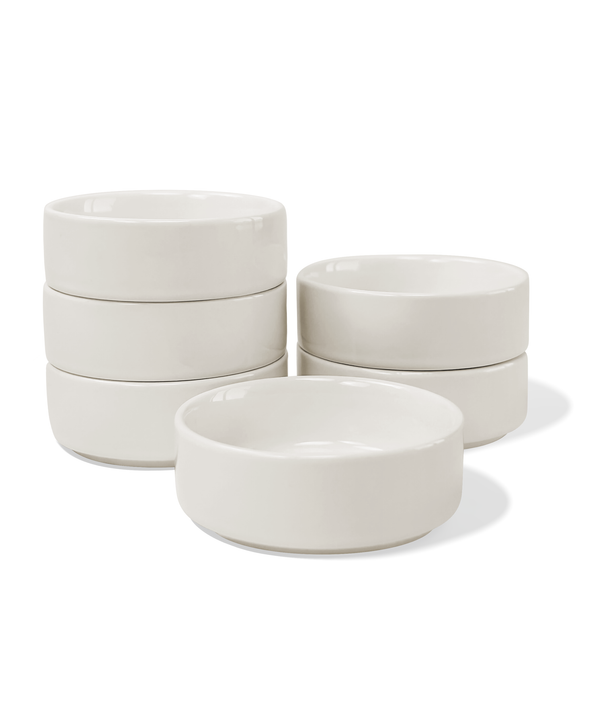 Dip bowls set of 6 in cream white | Nia