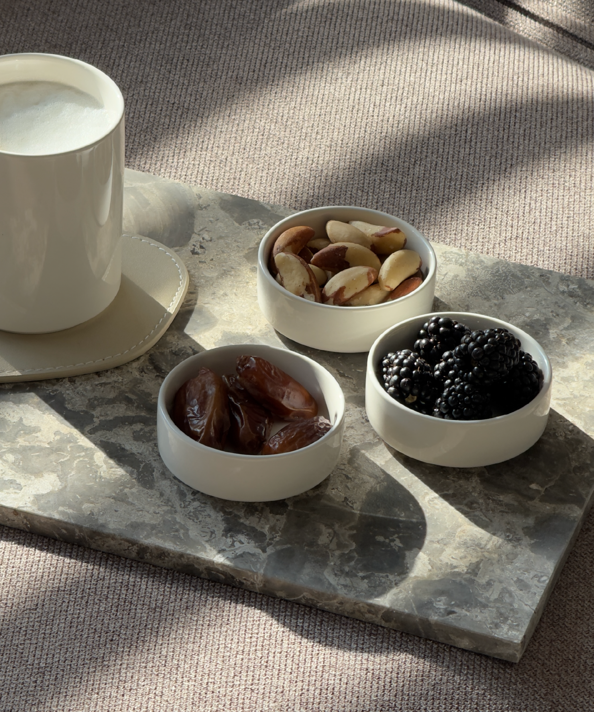 Dip bowls set of 6 in cream white | Nia