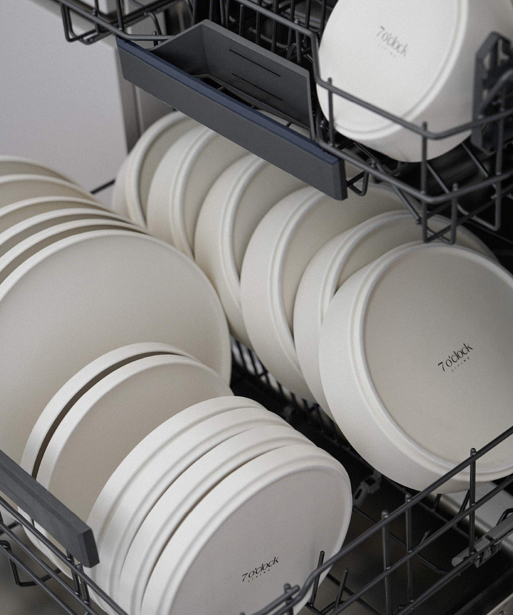Crockery set matt cream white | Nia