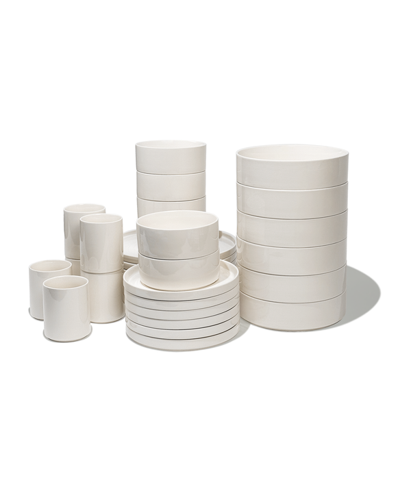 Cream white tableware set with cups | Nia