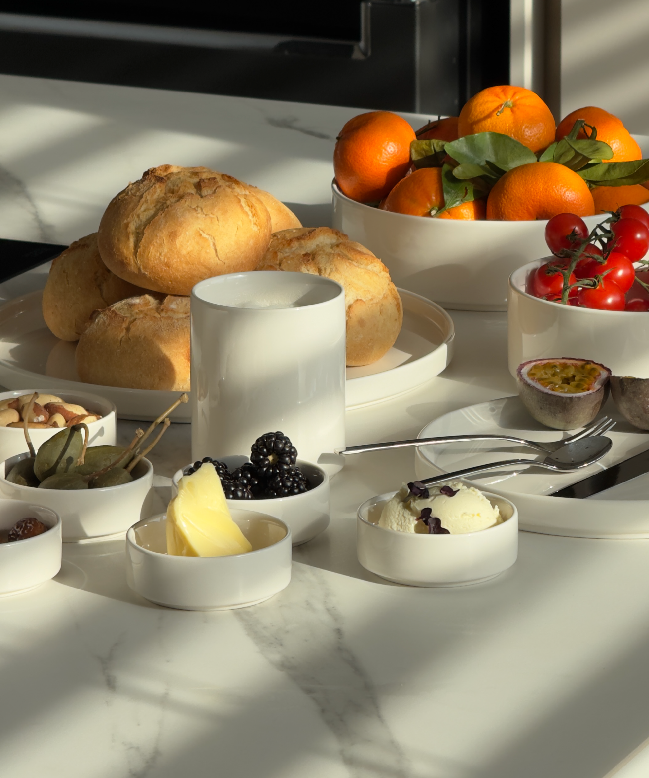 Cups set of 6 in cream white | Nia