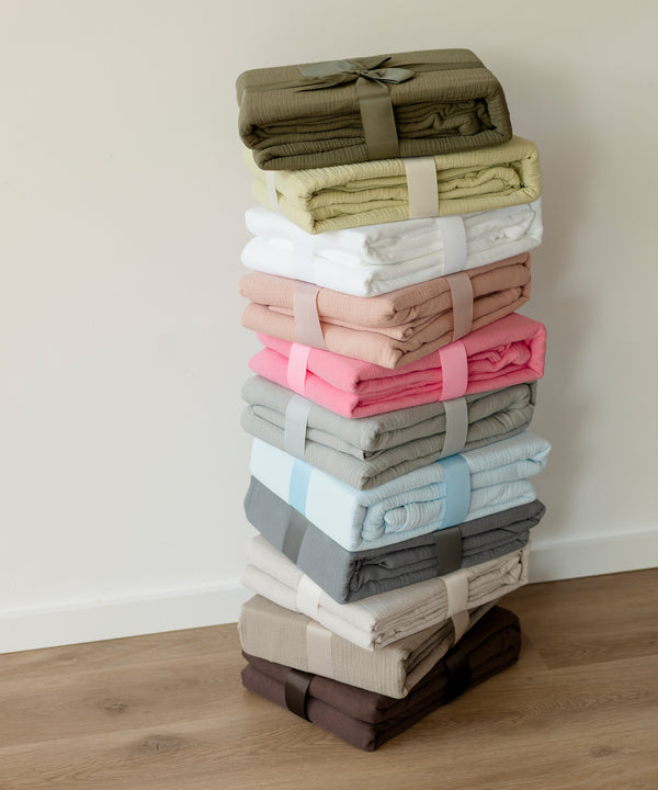 Dark brown muslin single bed linen | Haven