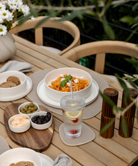 Ribbed glass with glass lid & glass straw | Paris