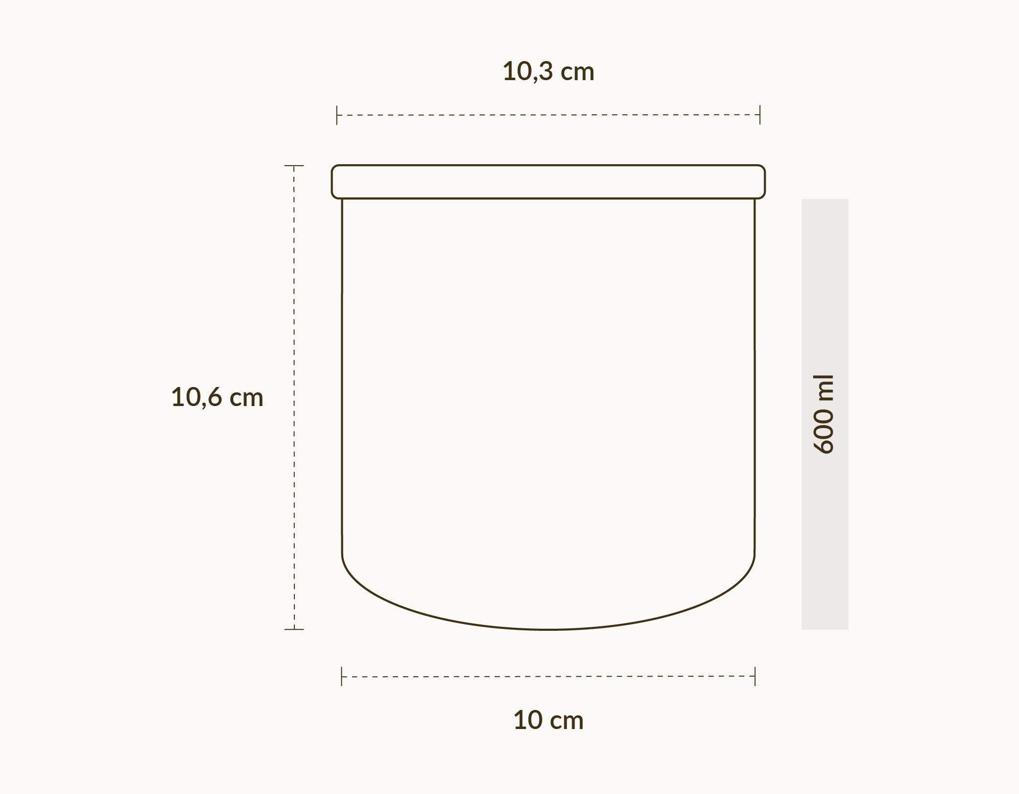 Small storage jar with acacia wood lid 600ml | Caya
