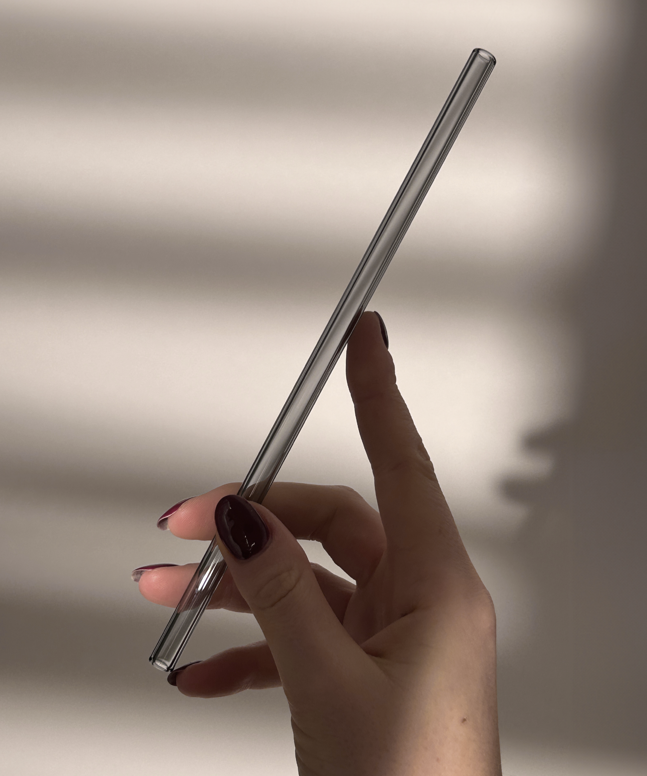 Black glass straws set of 8 | Aris