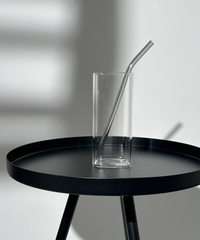 Black glass straws set of 8 | Aris