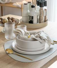 24-piece tableware set in cream white