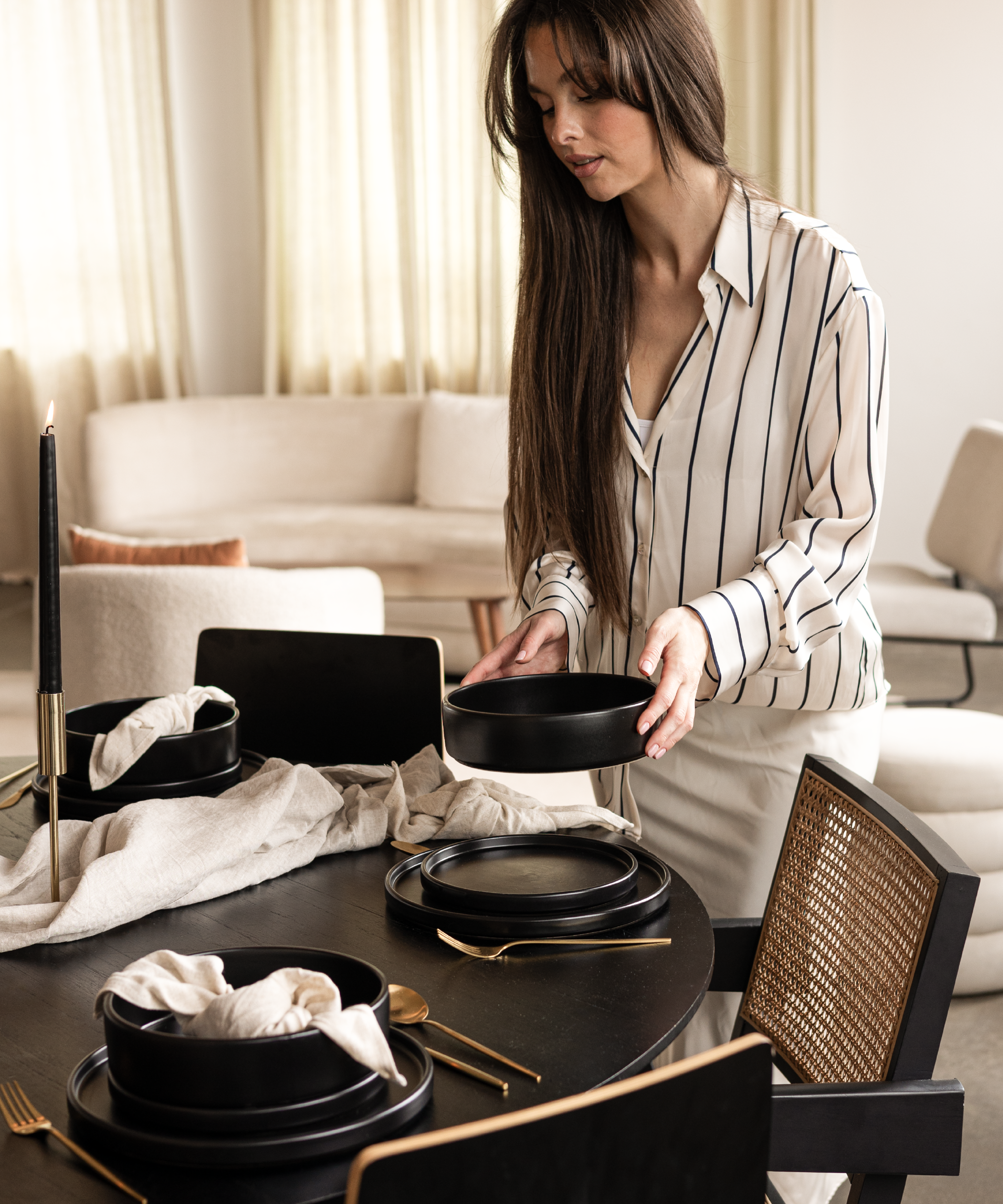 Black tableware set | Nia