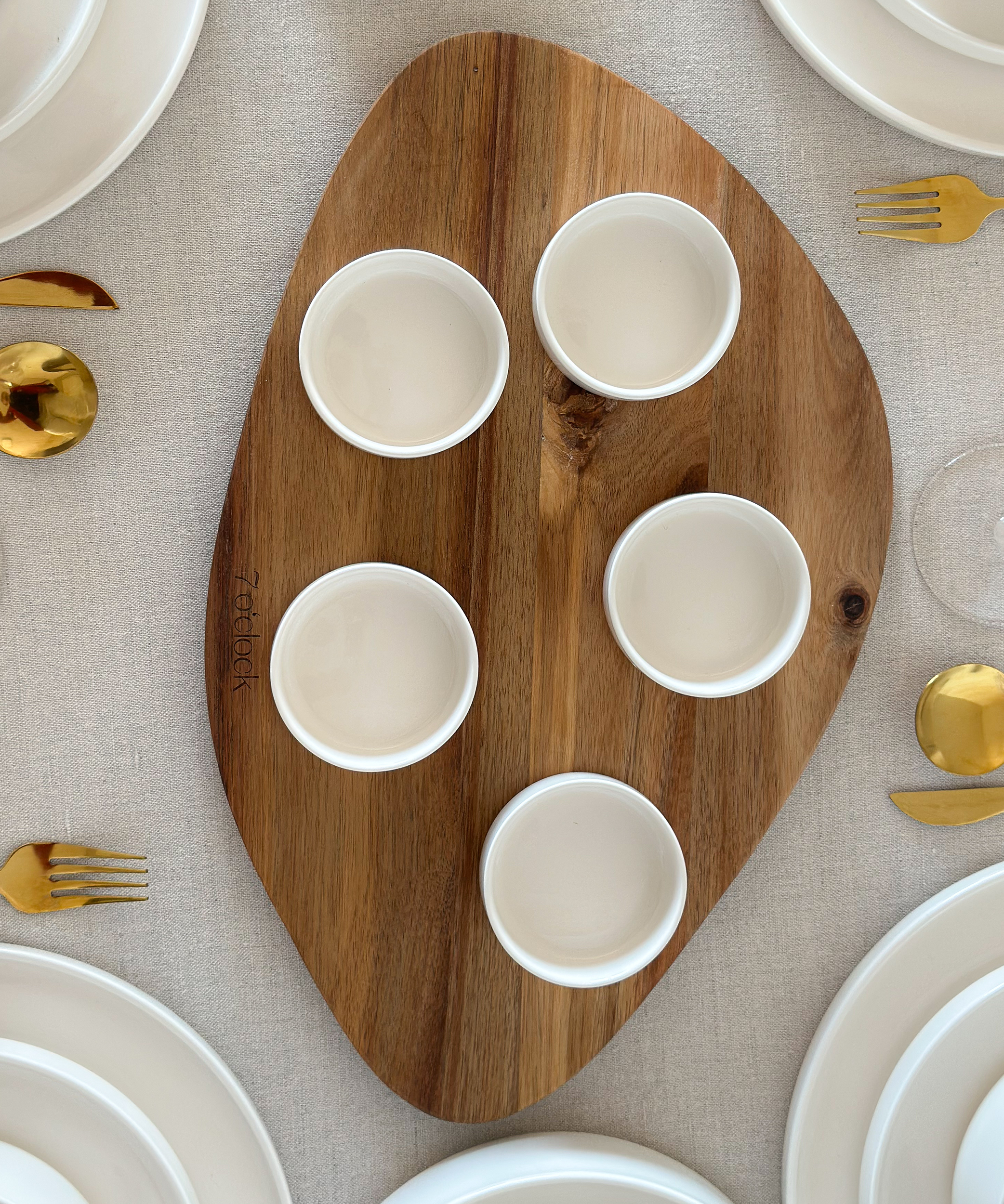 Dip bowls set of 6 in cream white | Nia